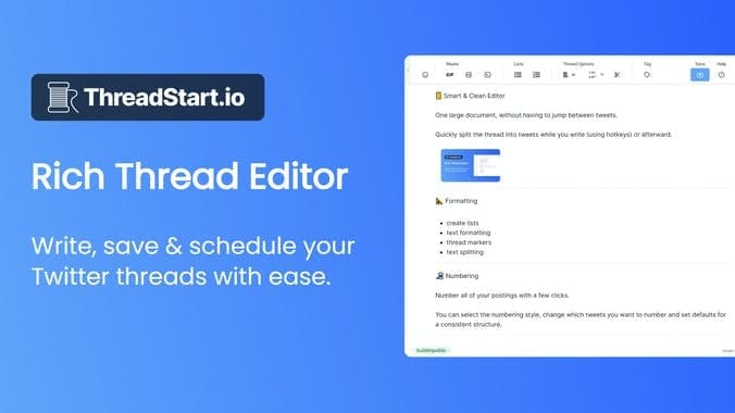 ThreadStart также представляет собой редактор, предназначенный для быстрого планирования отдельных твитов.